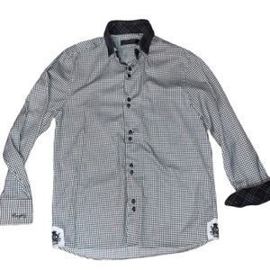 Coogi Luxe Flip Cuff Button Front Long Sleeve L